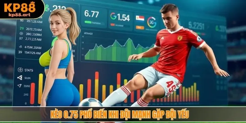 Kèo 0.75 phổ biến khi đội mạnh gặp đội yếu